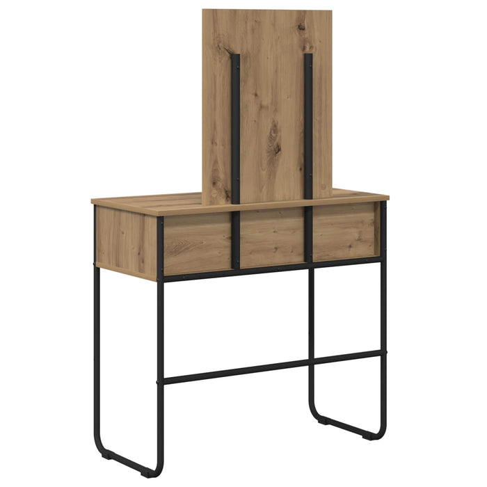 Masă de Machiaj cu raft Stejar Artizanal 81 x 40 x 131 cm WALTI