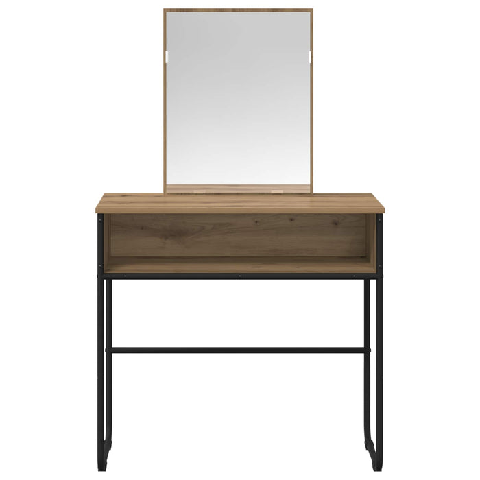 Masă de Machiaj cu raft Stejar Artizanal 81 x 40 x 131 cm WALTI