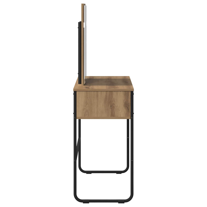 Masă de Machiaj cu raft Stejar Artizanal 81 x 40 x 131 cm WALTI