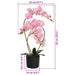 Plantă de orhidee artificială cu ghiveci Roz 45 x 15 x 65 cm - WALTI WALTI
