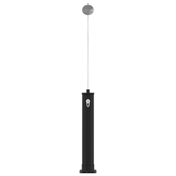 Duș solar cu cap de duș PVC, ABS, Aliaj de zinc Negru - WALTI WALTI