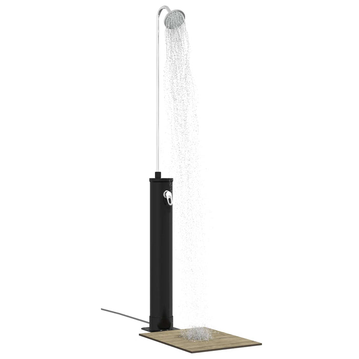 Duș solar cu cap de duș PVC, ABS, Aliaj de zinc Negru - WALTI WALTI