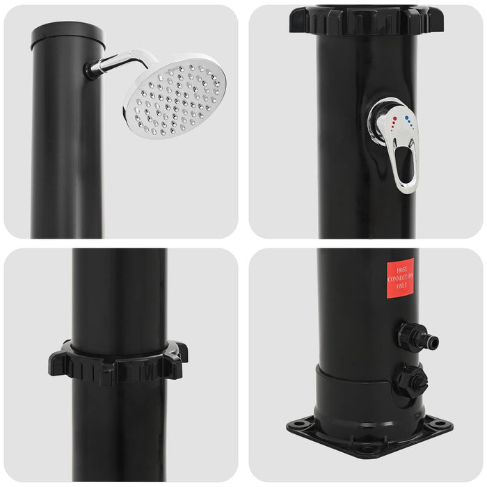 Duș solar cu cap de duș și robinet PVC, ABS, Aliaj de zinc - WALTI WALTI