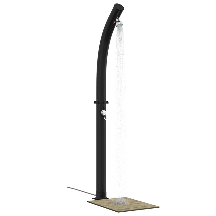 Duș solar cu cap de duș PVC, ABS, Aliaj de zinc Negru WALTI