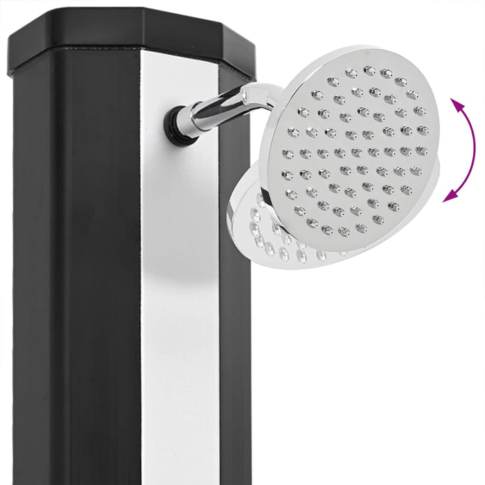 Duș solar cu cap de duș și robinet 40 l PVC, ABS, Aliaj de zinc - WALTI WALTI