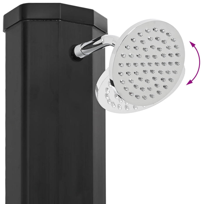 Duș solar cu cap de duș și robinet PVC, ABS, Aliaj de zinc - WALTI WALTI