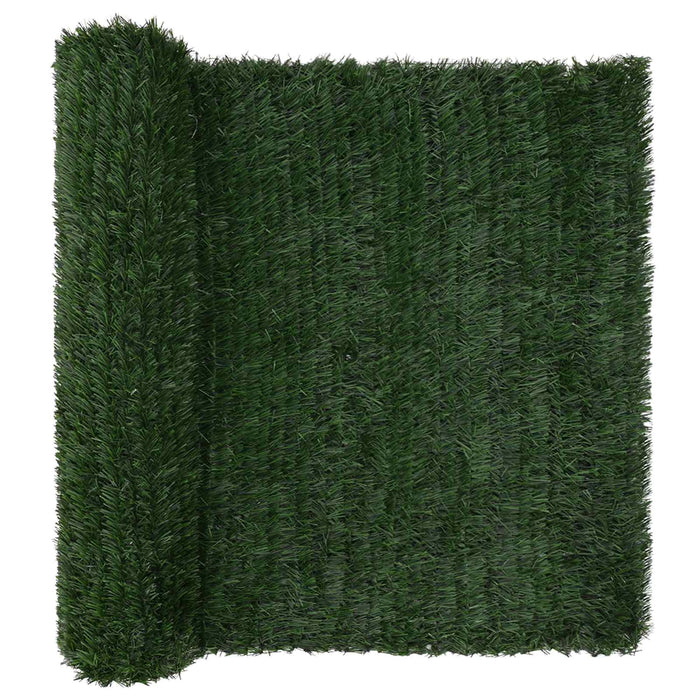 Gard Artificial Verde închis 1,5 x 6 m PVC și Oțel - WALTI WALTI