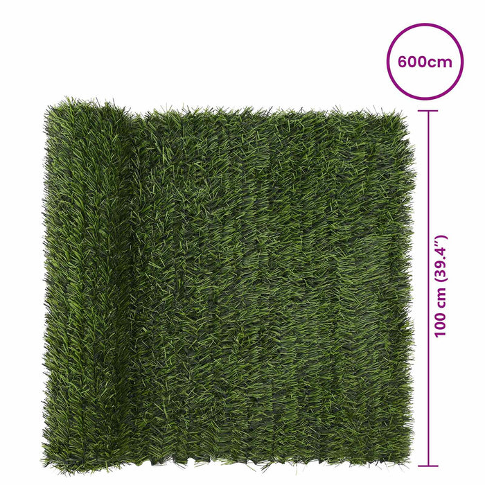 Gard Artificial Verde deschis 1 x 6 m PVC și Oțel - WALTI WALTI