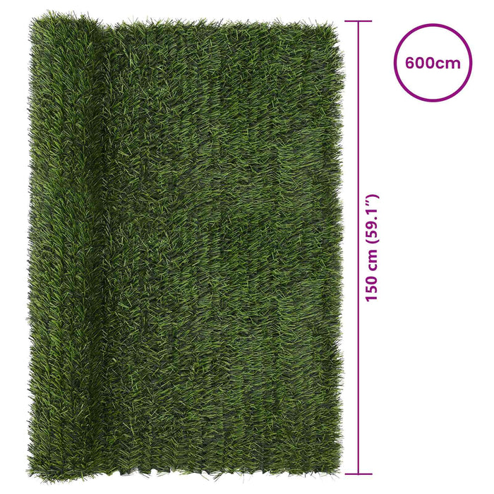 Gard Artificial Verde deschis 1,5 x 6 m PVC și Oțel - WALTI WALTI