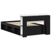 Cadru de pat cu depozitare Negru 75 x 190 cm Lemn prelucrat - WALTI WALTI