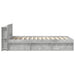 Cadru de pat cu depozitare Gri Beton 75 x 190 cm Lemn prelucrat - WALTI WALTI