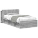 Cadru de pat cu depozitare cu headboard Sonoma gri 75 x 190 cm - WALTI WALTI