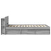 Cadru de pat cu depozitare cu headboard Sonoma gri 75 x 190 cm - WALTI WALTI