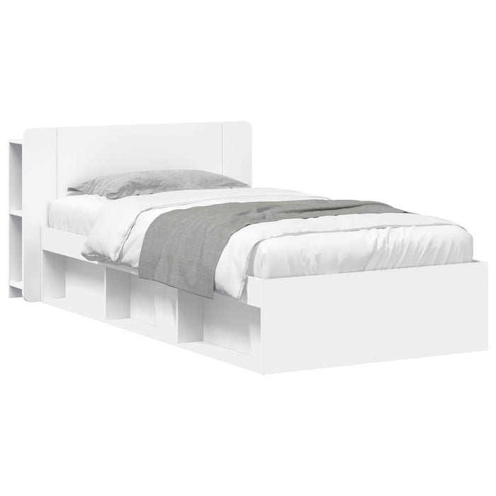 Cadru de pat cu depozitare Alb 80 x 200 cm Lemn prelucrat - WALTI WALTI