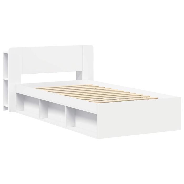 Cadru de pat cu depozitare Alb 80 x 200 cm Lemn prelucrat - WALTI WALTI