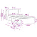 Cadru de pat cu depozitare Alb 80 x 200 cm Lemn prelucrat - WALTI WALTI