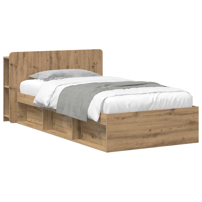 Cadru de pat cu depozitare Stejar Artizanal 90 x 190 cm - WALTI WALTI