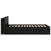 Cadru de pat cu depozitare Negru 90 x 190 cm Lemn prelucrat - WALTI WALTI