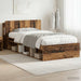 Cadru de pat cu depozitare cu headboard Lemn vechi 90 x 190 cm - WALTI WALTI