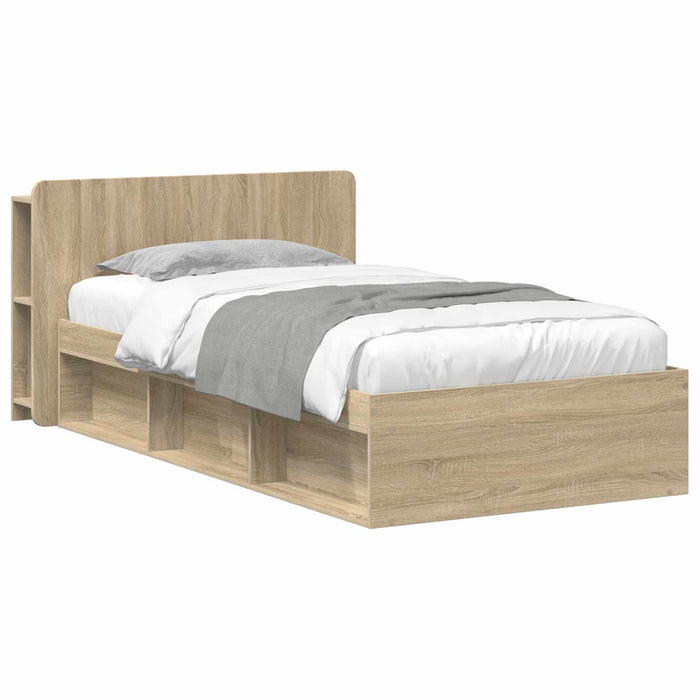 Cadru de pat cu depozitare Stejar Sonoma 90 x 190 cm - WALTI WALTI