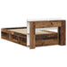 Cadru de pat cu depozitare cu headboard Lemn vechi 100 x 200 cm - WALTI WALTI