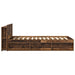 Cadru de pat cu depozitare cu headboard Lemn vechi 100 x 200 cm - WALTI WALTI