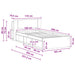 Cadru de pat cu depozitare cu headboard Lemn vechi 100 x 200 cm - WALTI WALTI