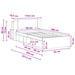 Cadru de pat cu depozitare cu headboard Lemn vechi 90 x 200 cm - WALTI WALTI