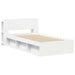 Cadru de pat cu depozitare Alb 90 x 200 cm Lemn prelucrat - WALTI WALTI