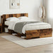 Cadru de pat cu depozitare cu headboard Lemn vechi 120 x 190 cm - WALTI WALTI