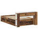 Cadru de pat cu depozitare cu headboard Lemn vechi 120 x 190 cm - WALTI WALTI