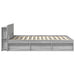 Cadru de pat cu depozitare cu headboard Sonoma gri 140 x 190 cm - WALTI WALTI