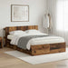 Cadru de pat cu depozitare cu headboard Lemn vechi 140 x 190 cm - WALTI WALTI