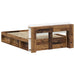 Cadru de pat cu depozitare cu headboard Lemn vechi 150 x 200 cm - WALTI WALTI