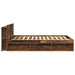 Cadru de pat cu depozitare cu headboard Lemn vechi 150 x 200 cm - WALTI WALTI