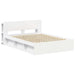 Cadru de pat cu depozitare Alb 160 x 200 cm Lemn prelucrat - WALTI WALTI