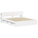 Cadru de pat cu depozitare Alb 180 x 200 cm Lemn prelucrat - WALTI WALTI