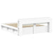 Cadru de pat cu depozitare Alb 180 x 200 cm Lemn prelucrat - WALTI WALTI