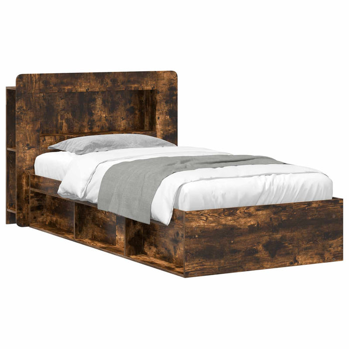 Cadru de pat cu depozitare Stejar fumuriu 75 x 190 cm - WALTI WALTI