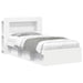 Cadru de pat cu depozitare Alb 75 x 190 cm Lemn prelucrat - WALTI WALTI