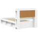 Cadru de pat cu depozitare Alb 75 x 190 cm Lemn prelucrat - WALTI WALTI