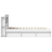 Cadru de pat cu depozitare Alb 75 x 190 cm Lemn prelucrat - WALTI WALTI