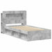 Cadru de pat cu depozitare Gri Beton 80 x 200 cm Lemn prelucrat - WALTI WALTI