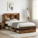 Cadru de pat cu depozitare cu headboard Lemn vechi 90 x 190 cm - WALTI WALTI
