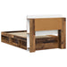 Cadru de pat cu depozitare cu headboard Lemn vechi 90 x 190 cm - WALTI WALTI