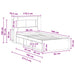 Cadru de pat cu depozitare cu headboard Lemn vechi 90 x 190 cm - WALTI WALTI