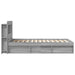 Cadru de pat cu depozitare cu headboard Sonoma gri 100 x 200 cm - WALTI WALTI