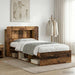 Cadru de pat cu depozitare cu headboard Lemn vechi 100 x 200 cm - WALTI WALTI