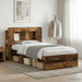 Cadru de pat cu depozitare cu headboard Lemn vechi 90 x 200 cm - WALTI WALTI