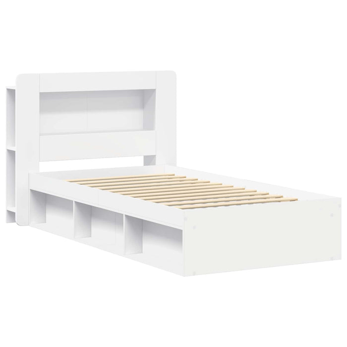 Cadru de pat cu depozitare Alb 90 x 200 cm Lemn prelucrat - WALTI WALTI